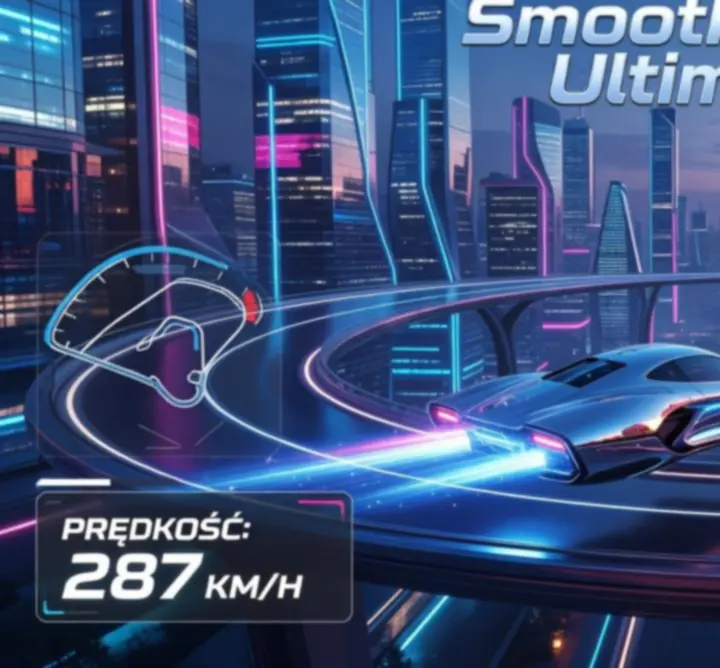 Widok sceny gry SMOOTH PATH ULTIMATE prezentujący główną ścieżkę i interfejs punktów